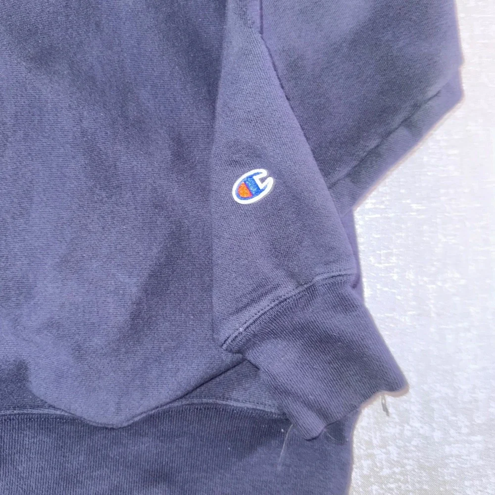 Champion Reverse Weave WVU West Virginia University Navy Blue Sweatshirt Large - Picture 4 of 9